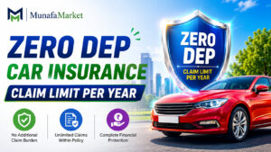 New car undergoing body repair in a cashless garage with zero depreciation insurance claim badge Title: Zero Dep Car Insurance Claim Limit Per Year